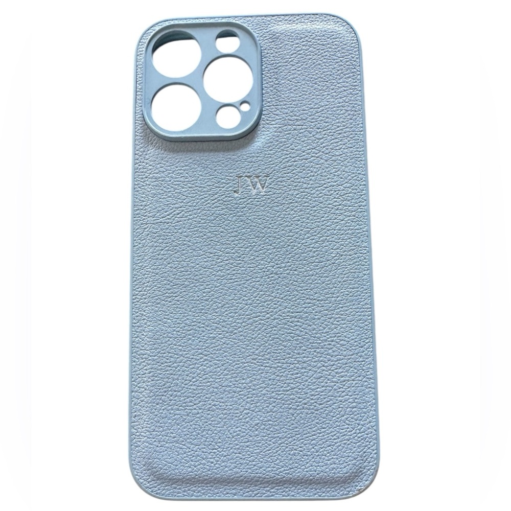 iPhone case 14 Pro Max Inserif Powder Blue Padded Personalized JW